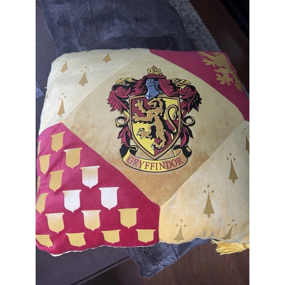 Vintage Harry Potter Gryffindor Pillow Universal Studios Orlando Yellow Red